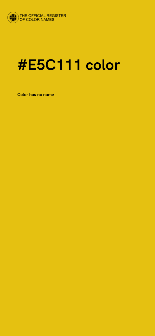 #E5C111 color image