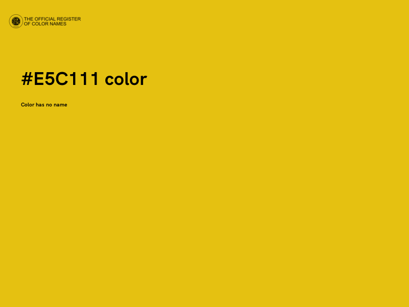 #E5C111 color image