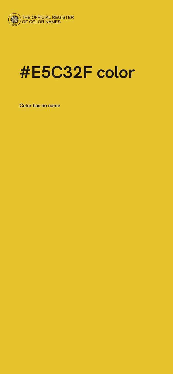 #E5C32F color image