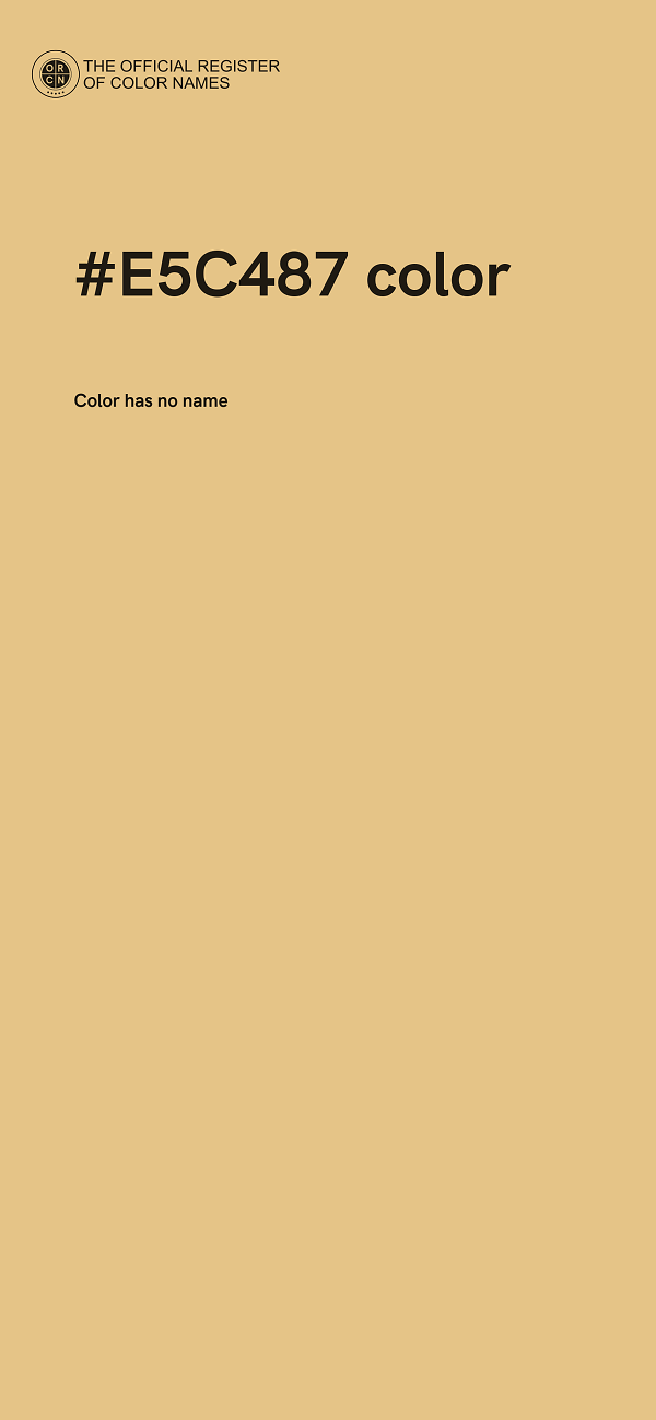 #E5C487 color image