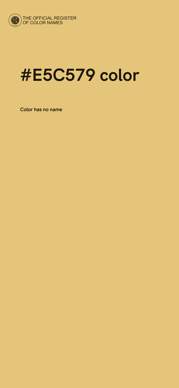#E5C579 color image