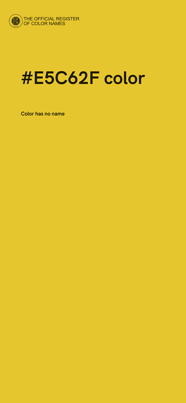 #E5C62F color image