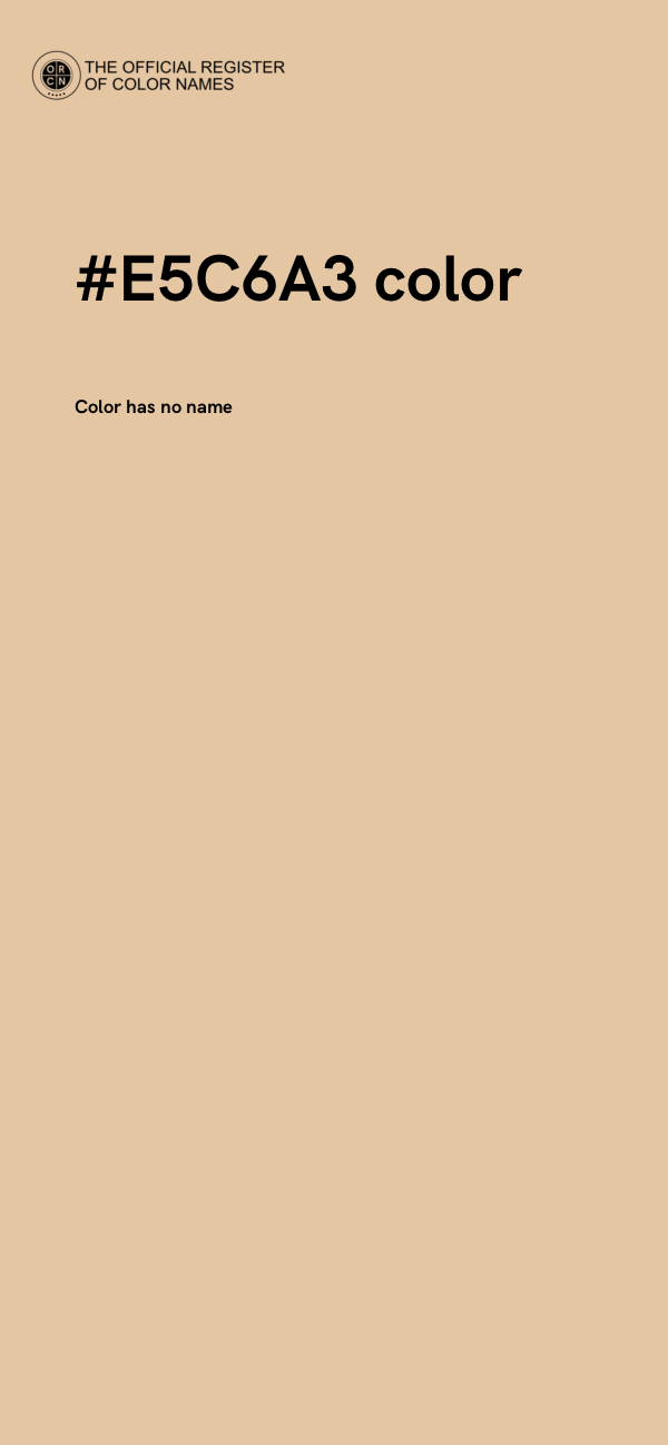 #E5C6A3 color image