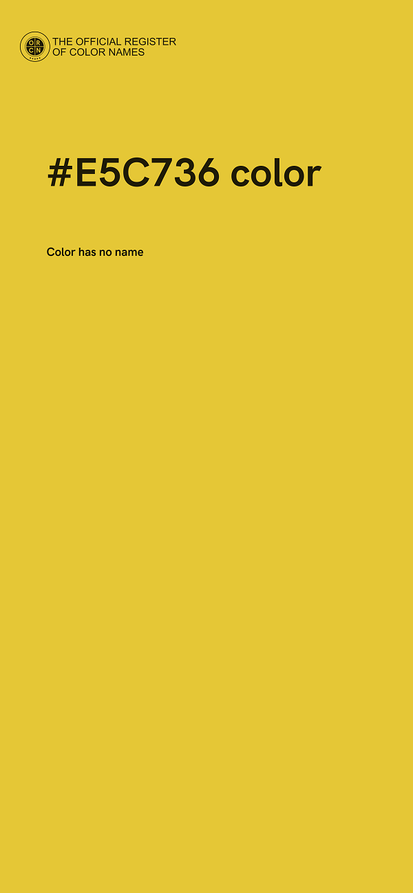 #E5C736 color image