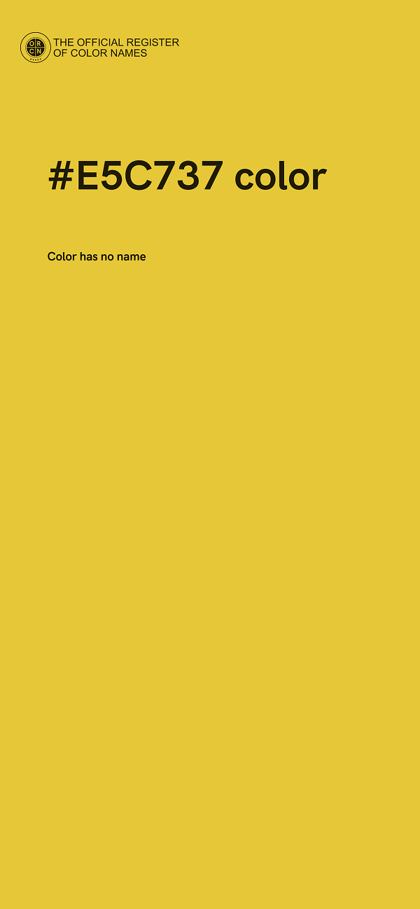 #E5C737 color image