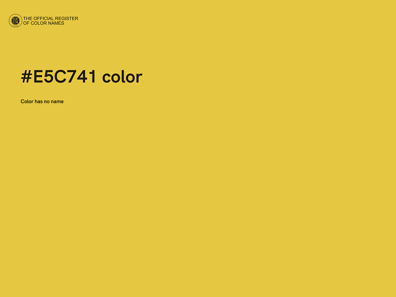 #E5C741 color image
