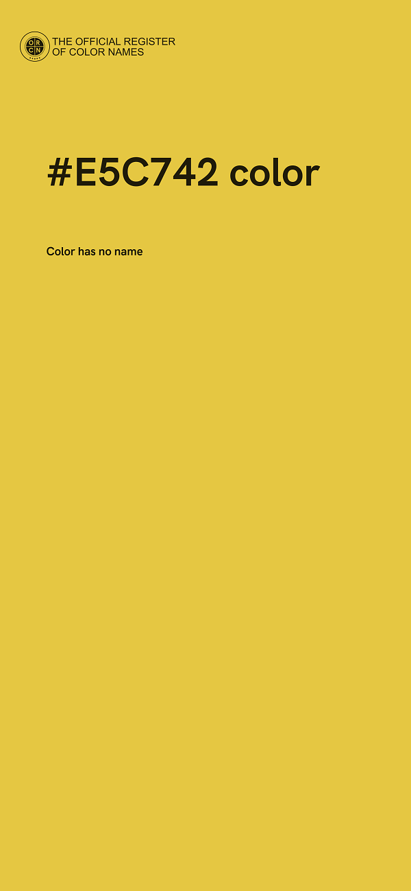 #E5C742 color image