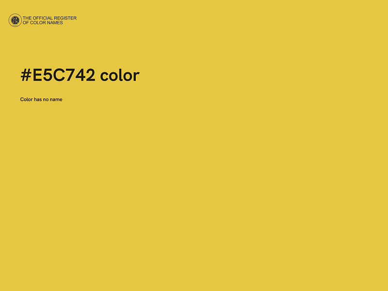 #E5C742 color image