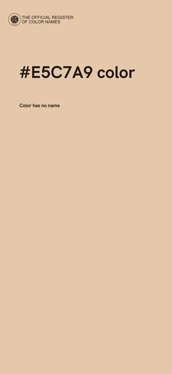 #E5C7A9 color image