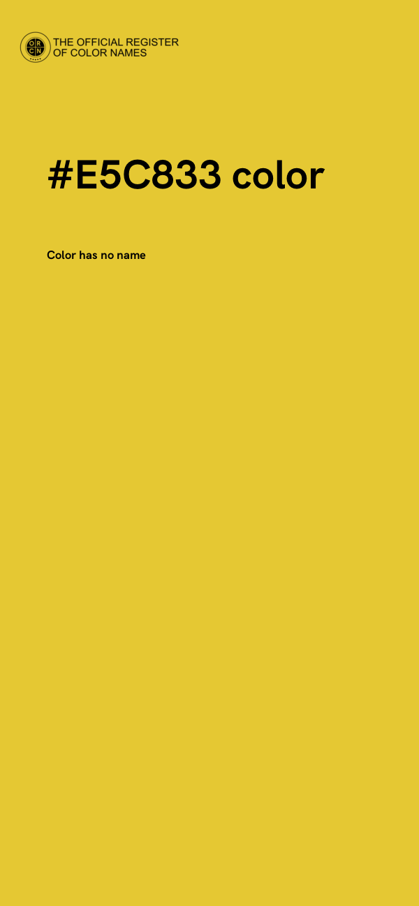 #E5C833 color image