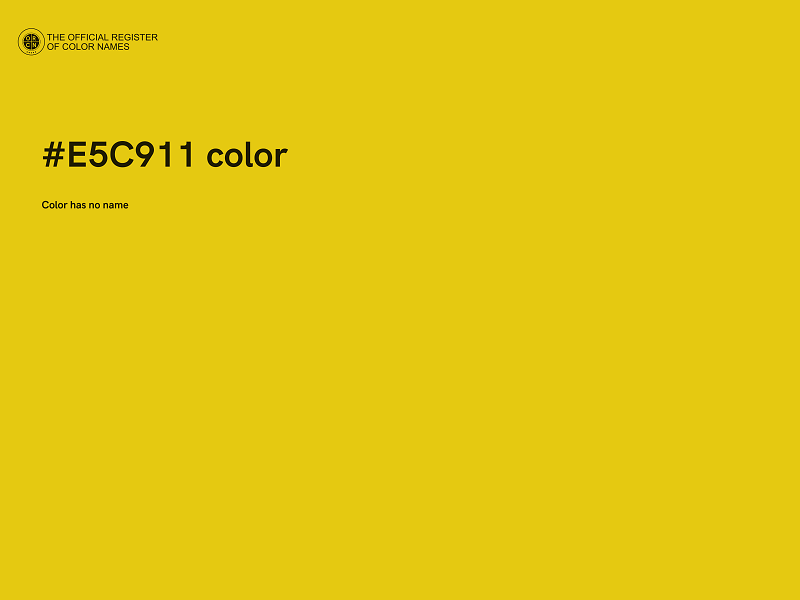 #E5C911 color image