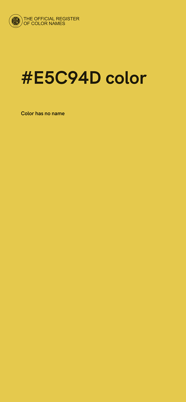 #E5C94D color image