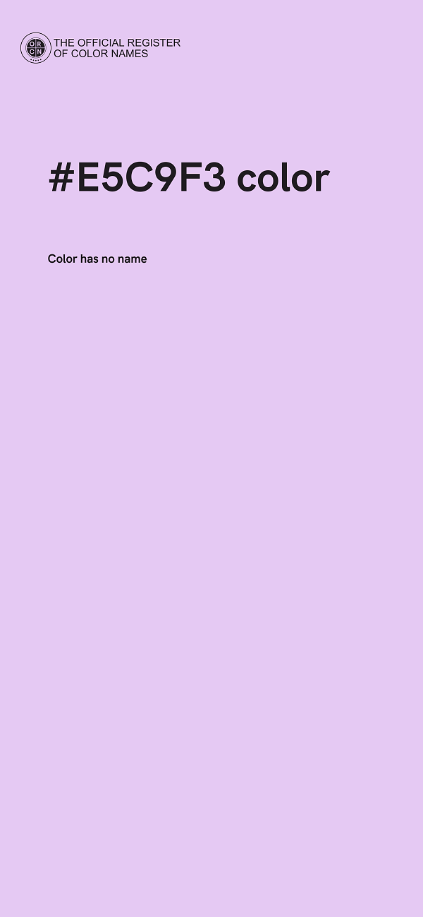 #E5C9F3 color image