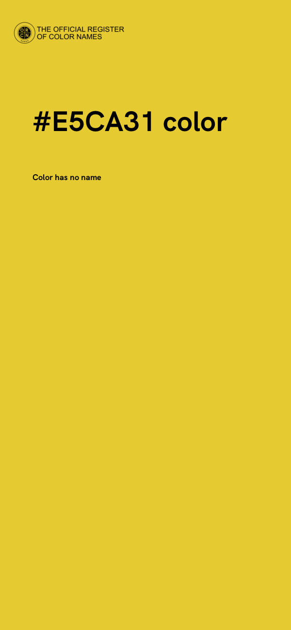 #E5CA31 color image