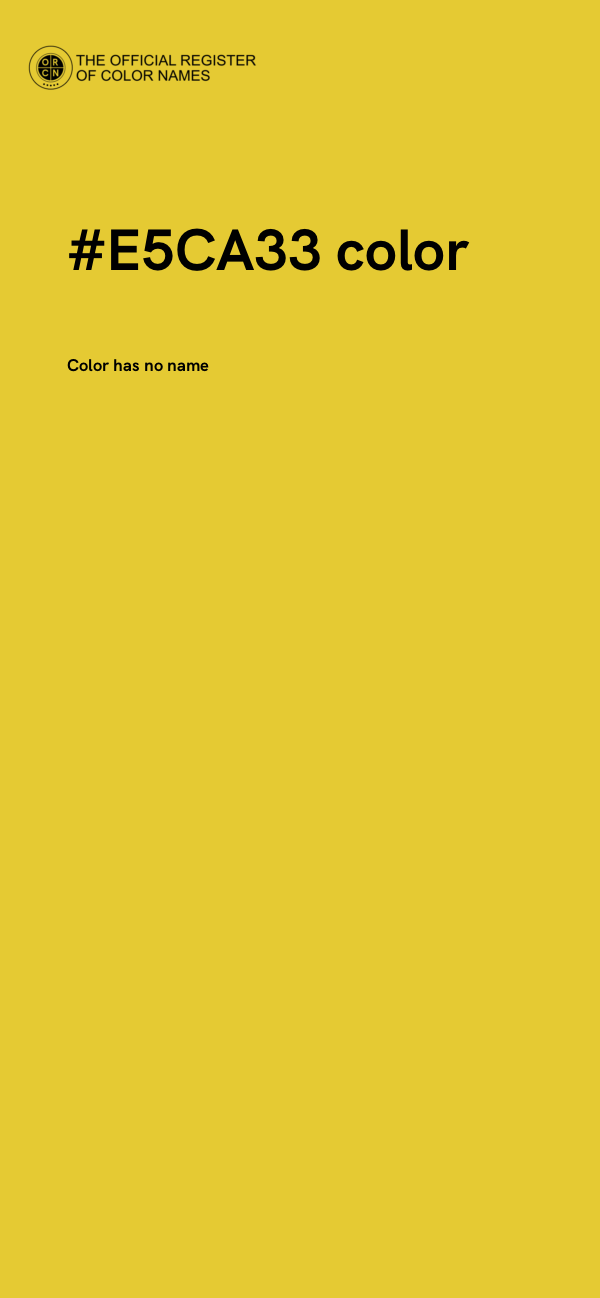#E5CA33 color image