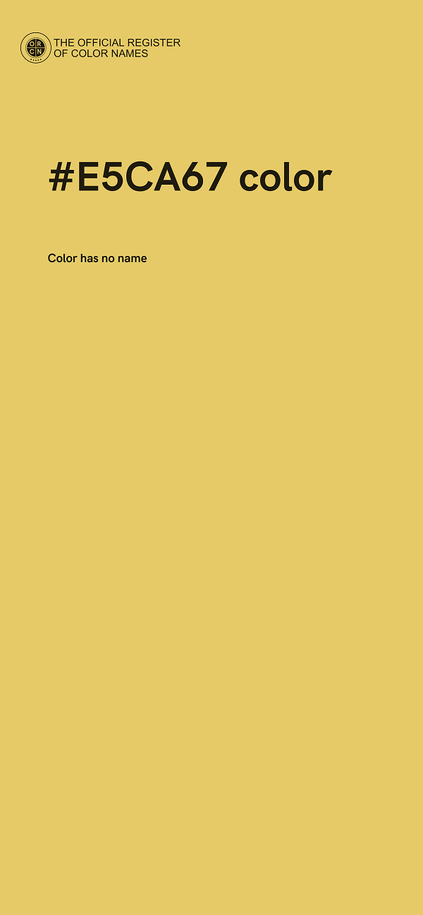 #E5CA67 color image
