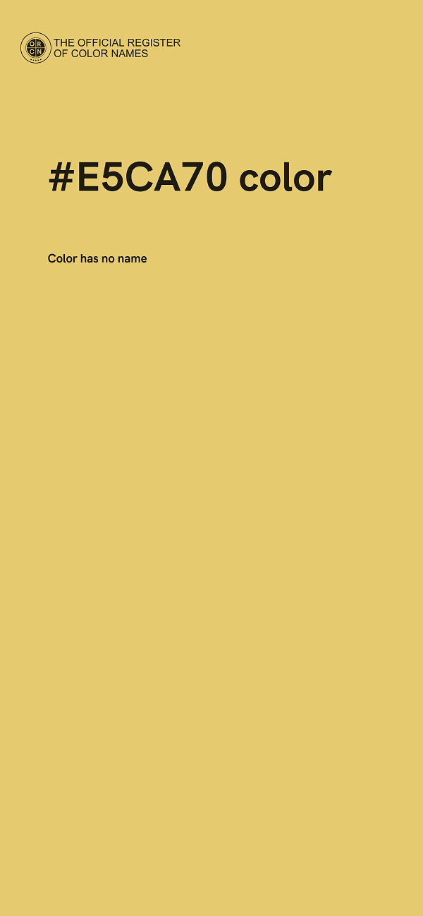#E5CA70 color image