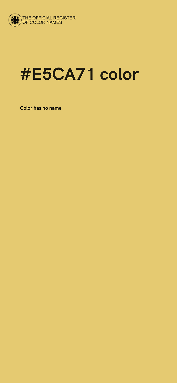 #E5CA71 color image