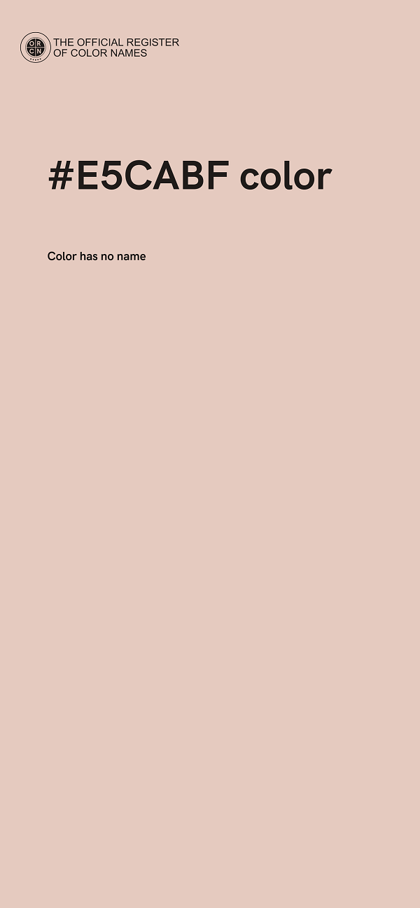 #E5CABF color image