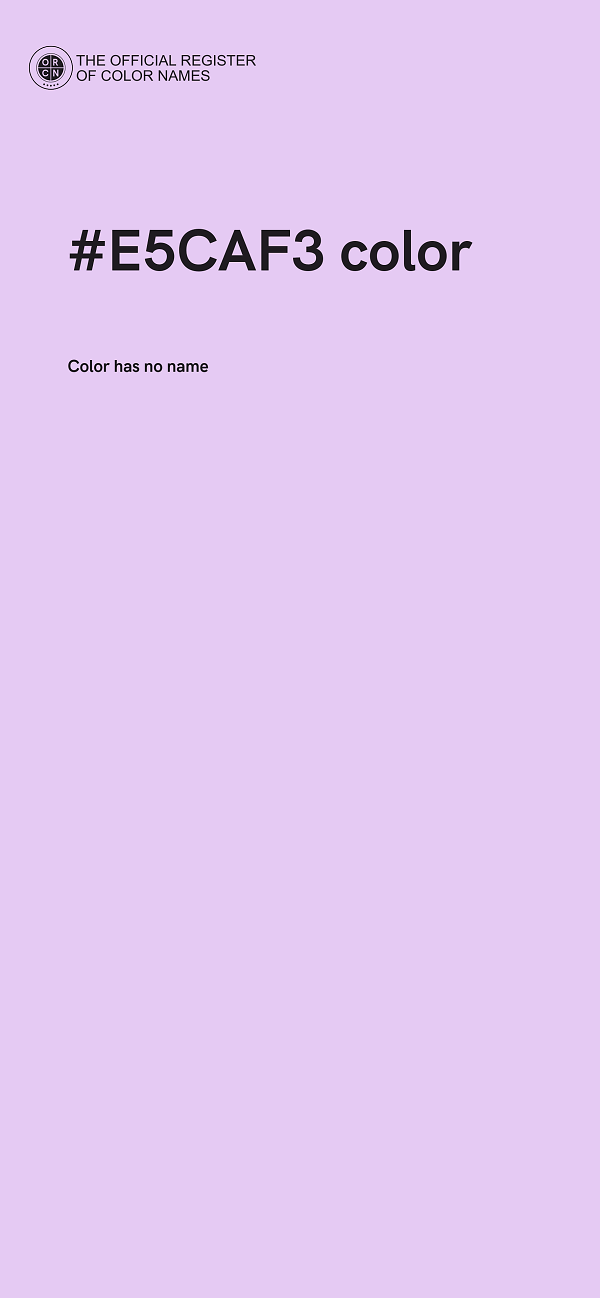 #E5CAF3 color image