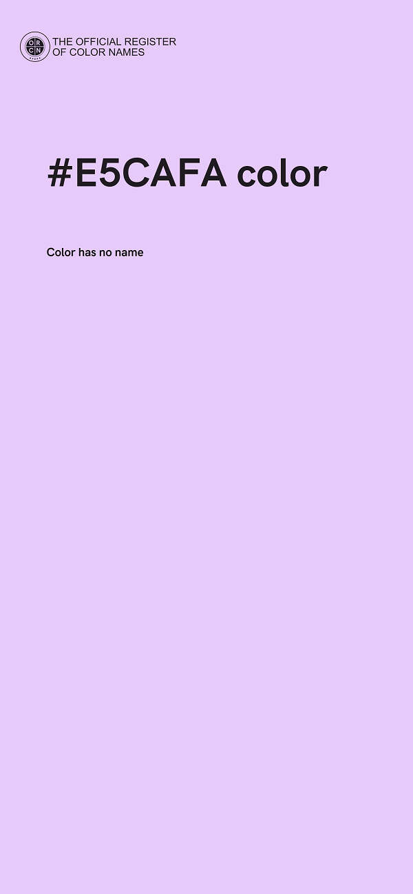 #E5CAFA color image