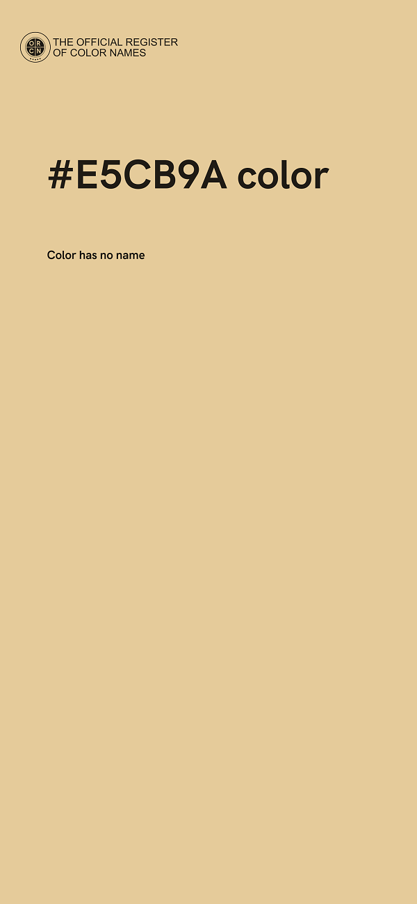#E5CB9A color image