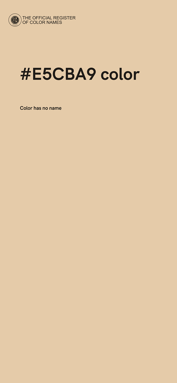 #E5CBA9 color image
