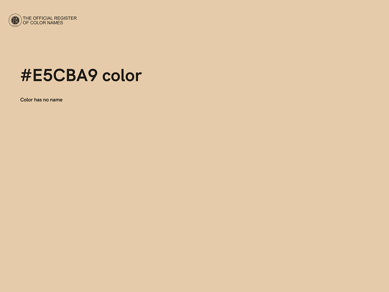 #E5CBA9 color image