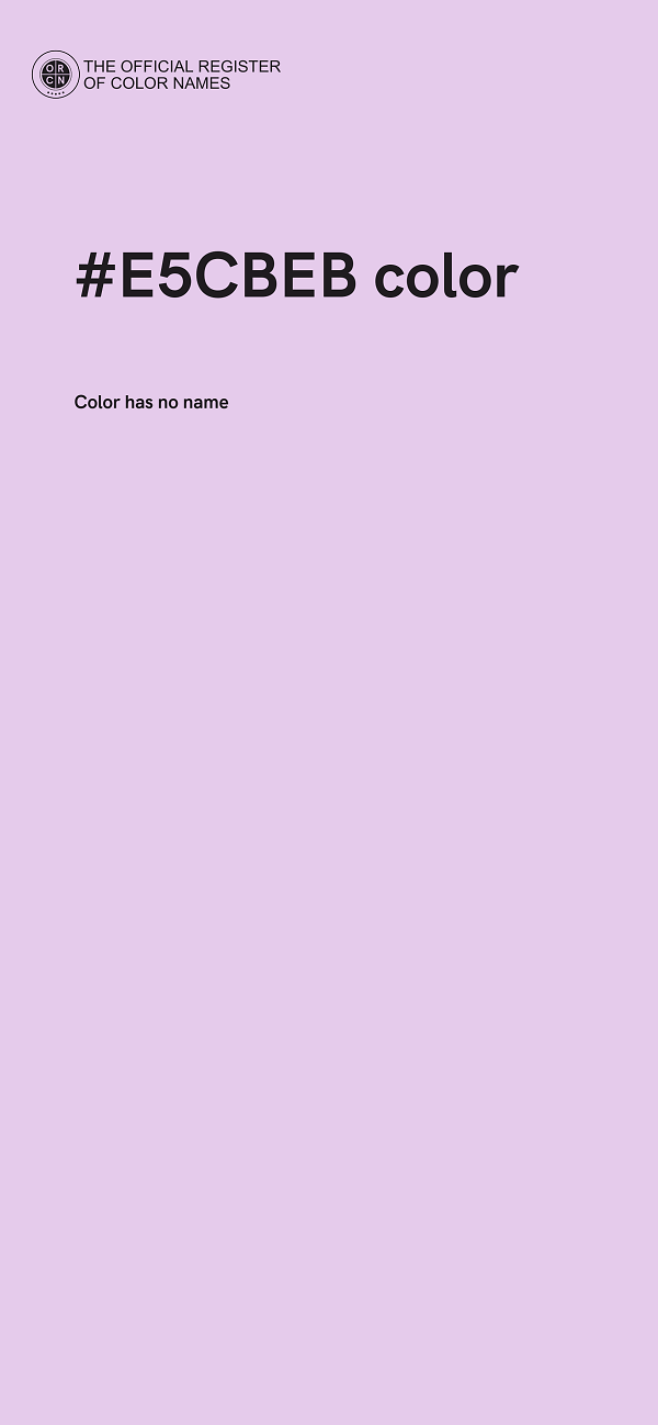 #E5CBEB color image
