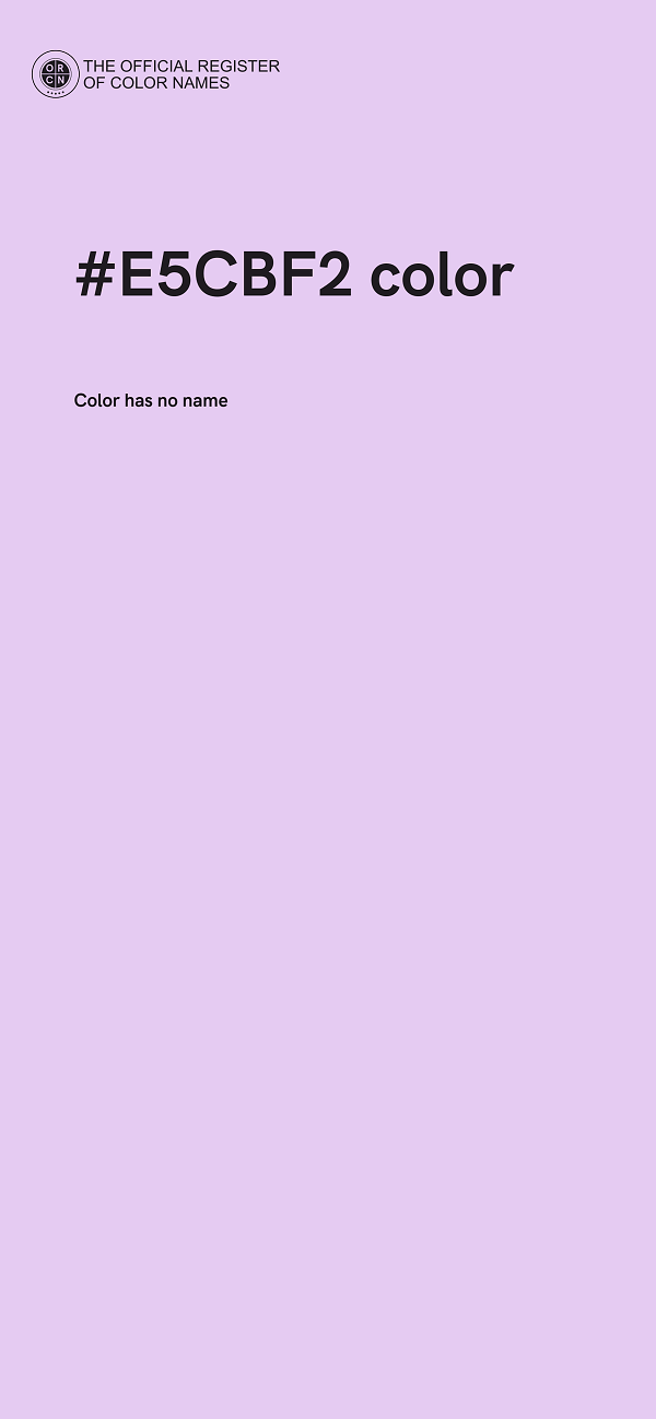 #E5CBF2 color image
