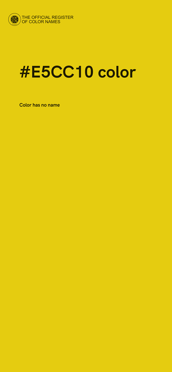 #E5CC10 color image