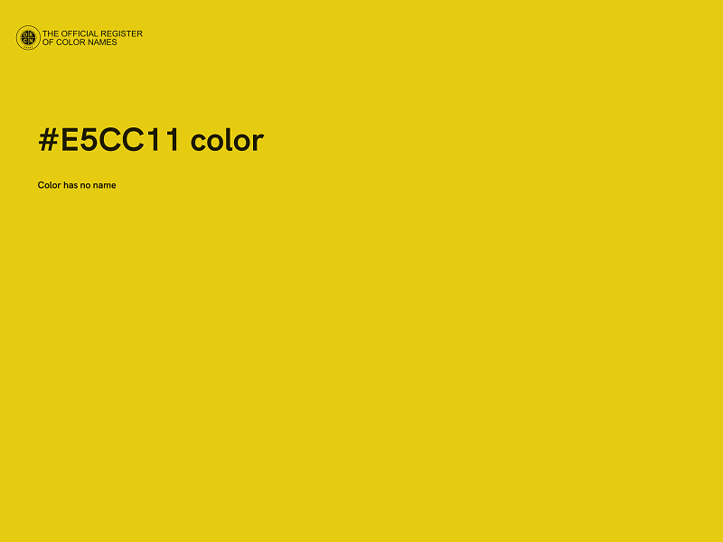 #E5CC11 color image