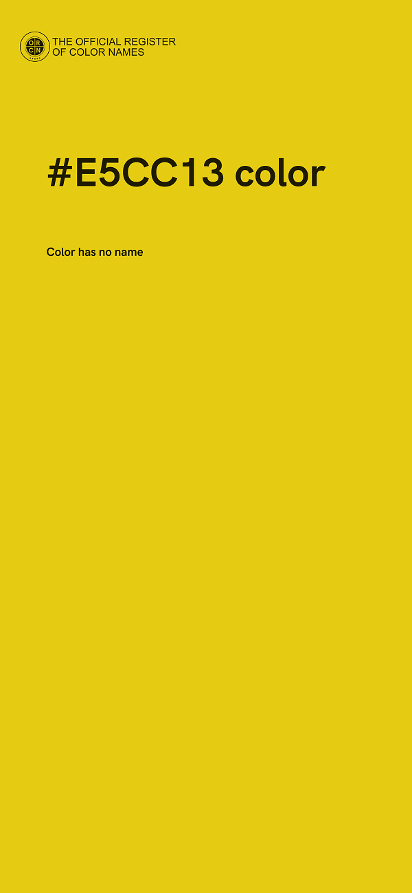 #E5CC13 color image