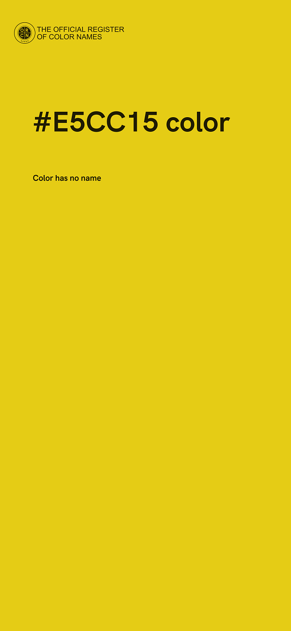 #E5CC15 color image