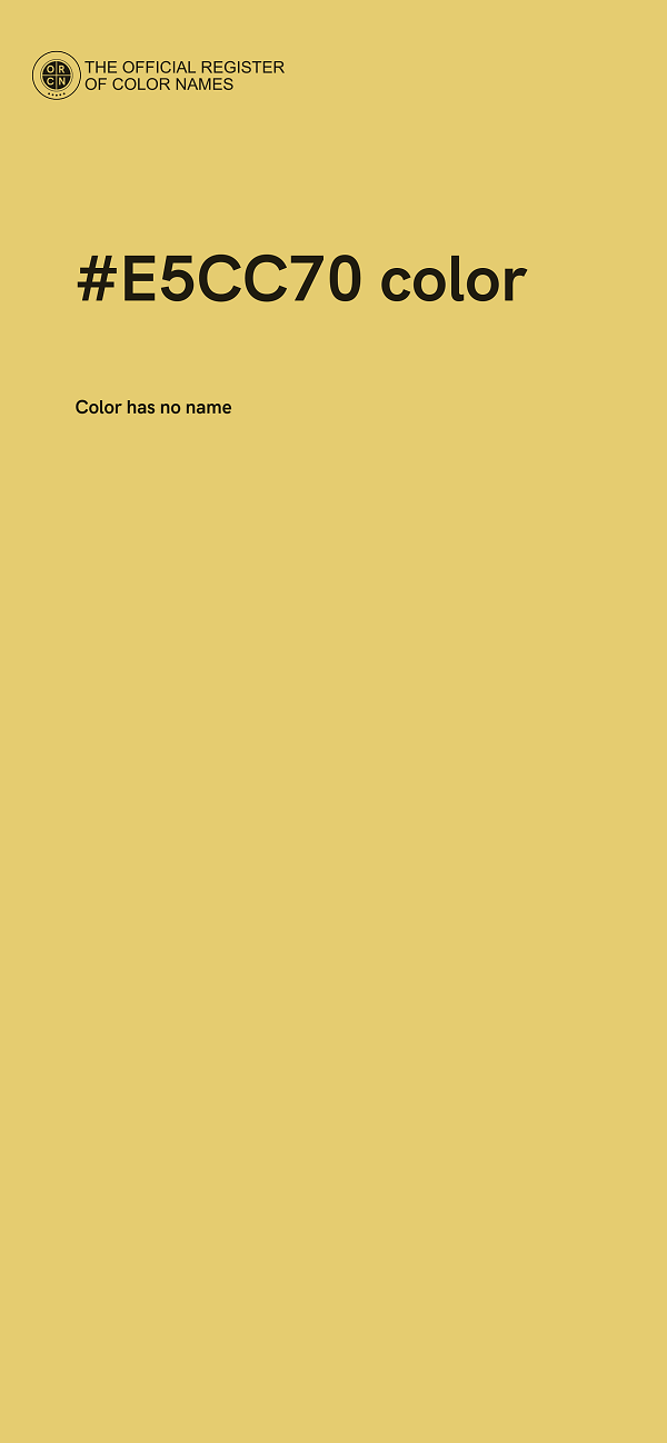 #E5CC70 color image