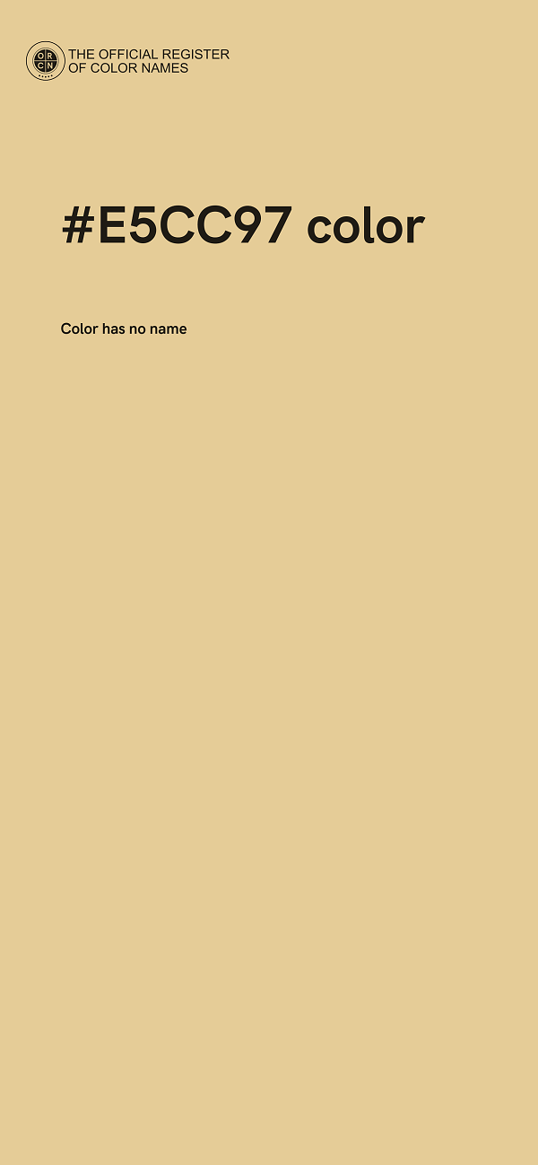 #E5CC97 color image