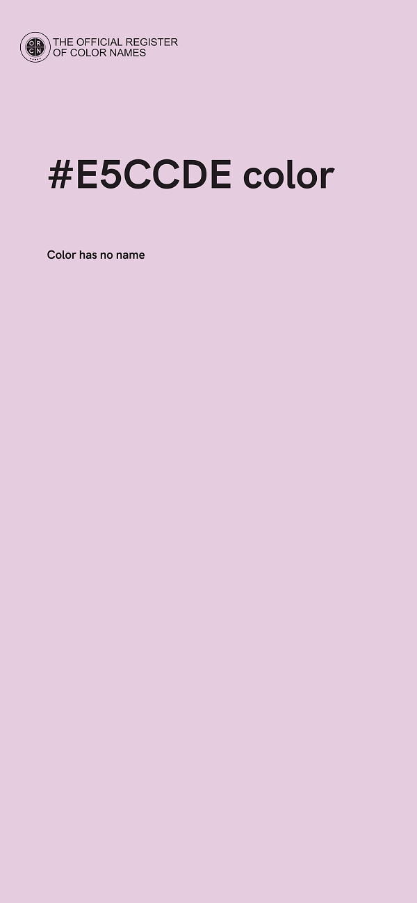 #E5CCDE color image