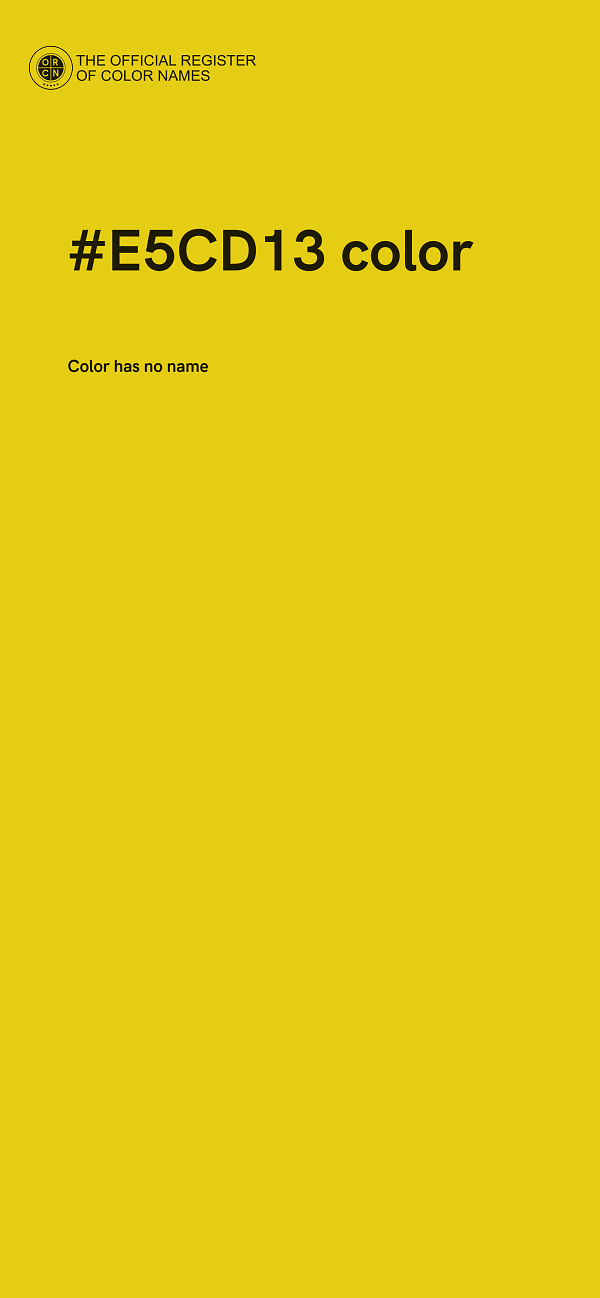 #E5CD13 color image