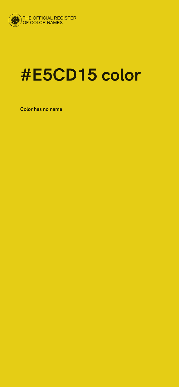 #E5CD15 color image