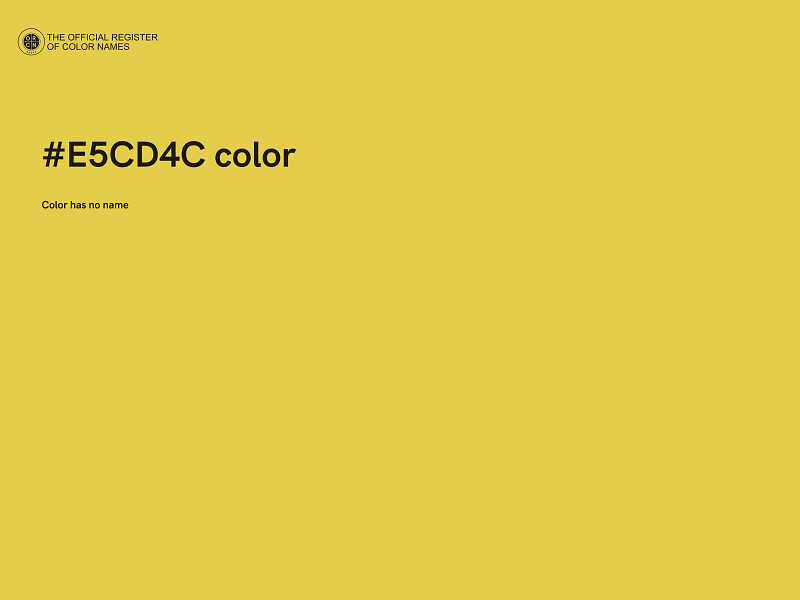 #E5CD4C color image