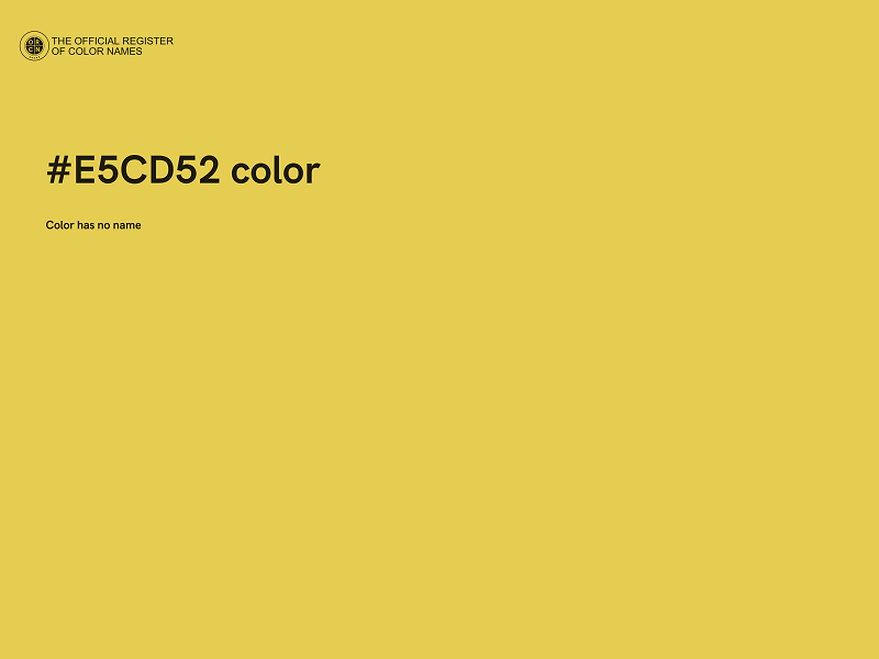 #E5CD52 color image