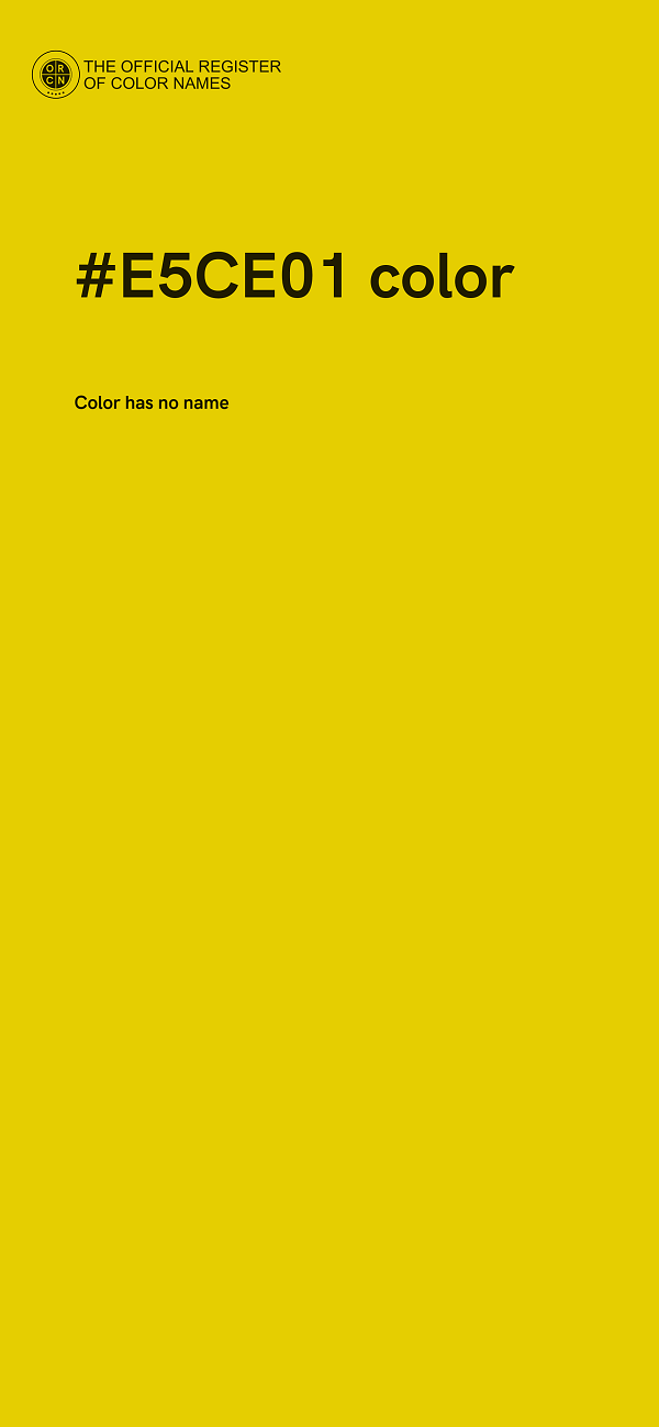 #E5CE01 color image