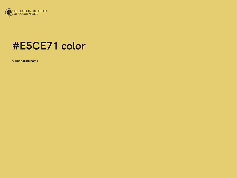 #E5CE71 color image