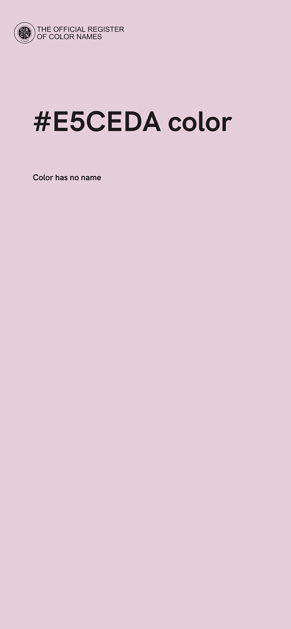 #E5CEDA color image