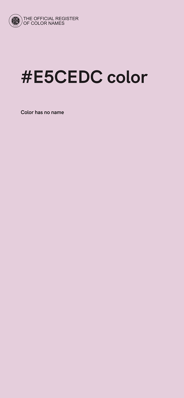 #E5CEDC color image
