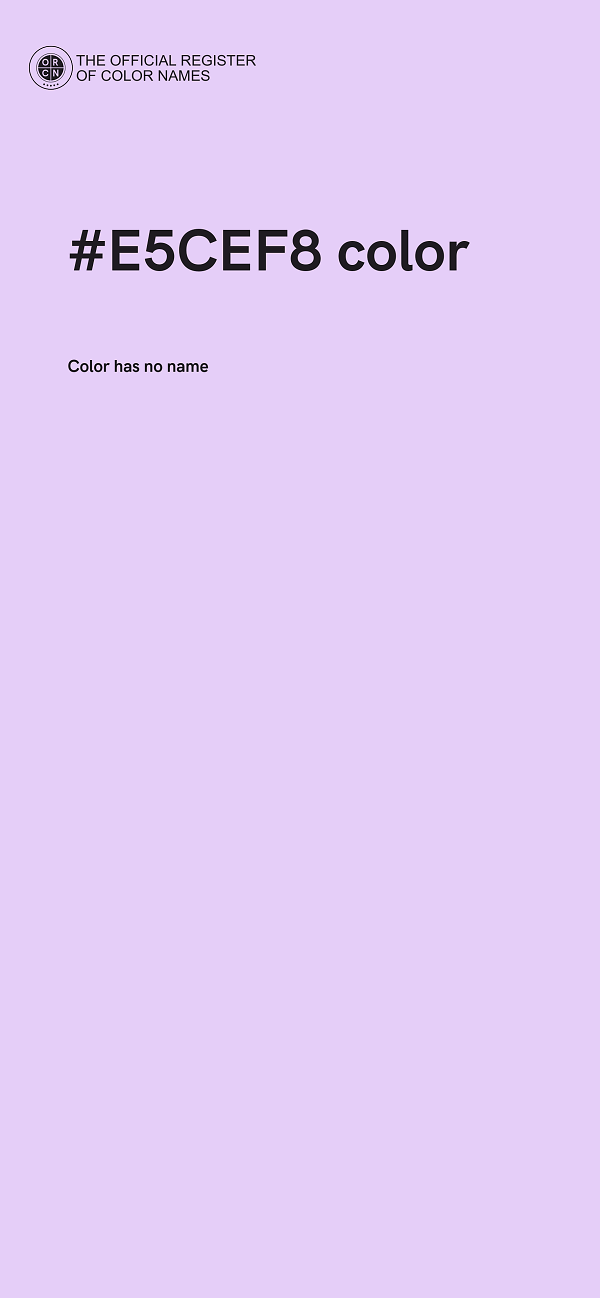 #E5CEF8 color image