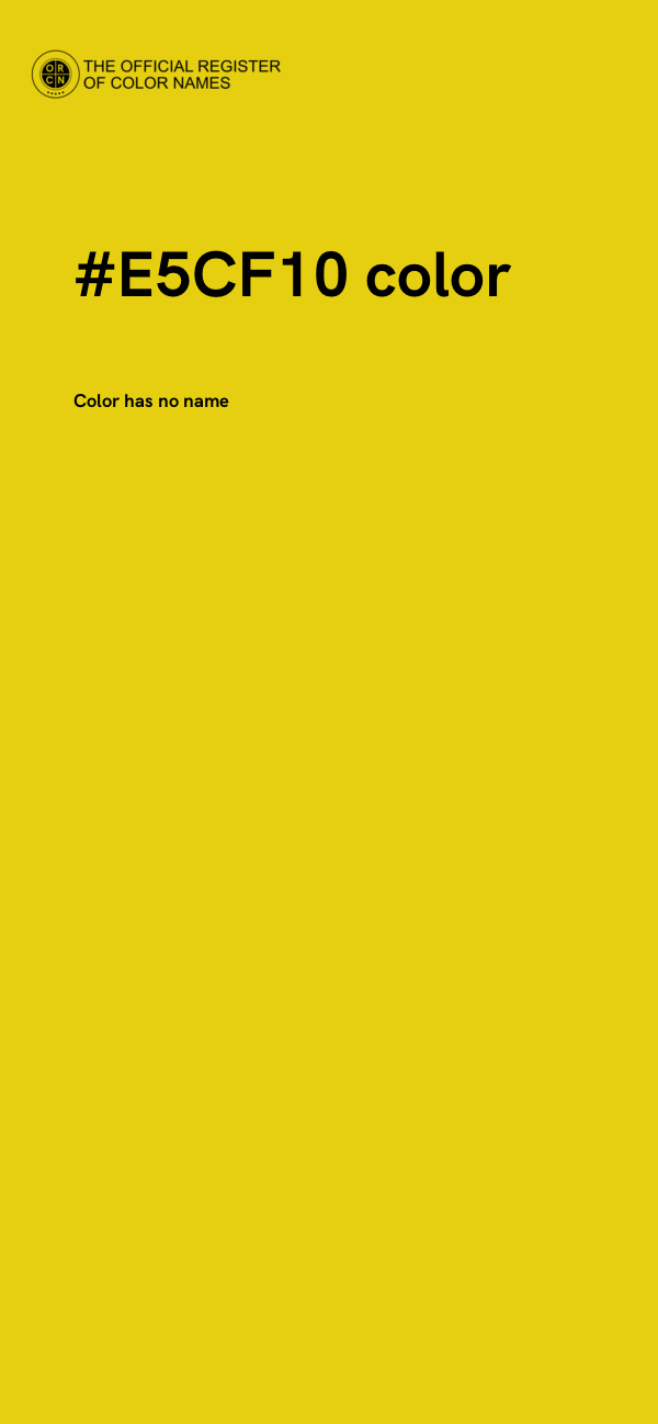 #E5CF10 color image