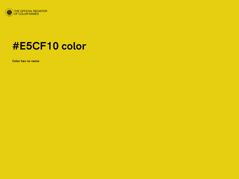 #E5CF10 color image