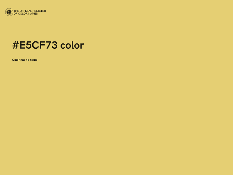 #E5CF73 color image