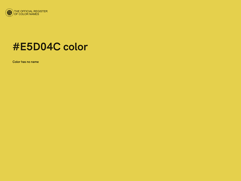 #E5D04C color image